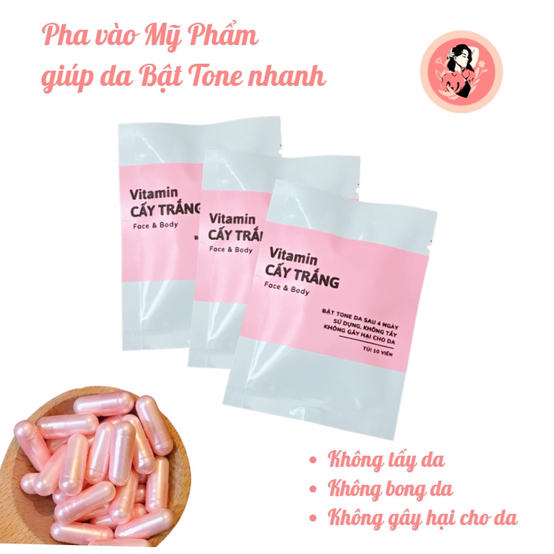 [ 20 viên ] Vitamin Kích Trắng Trộn Kem trắng da chống nắng