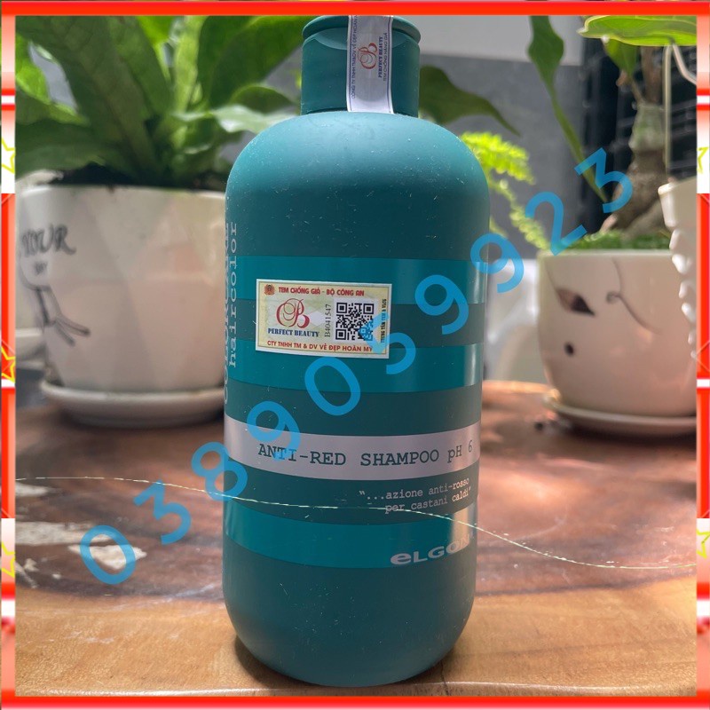 ELGON Dầu gội khử sắc đỏ, ánh cam Elgon Colorcare Anti - Red Shampoo 300ml