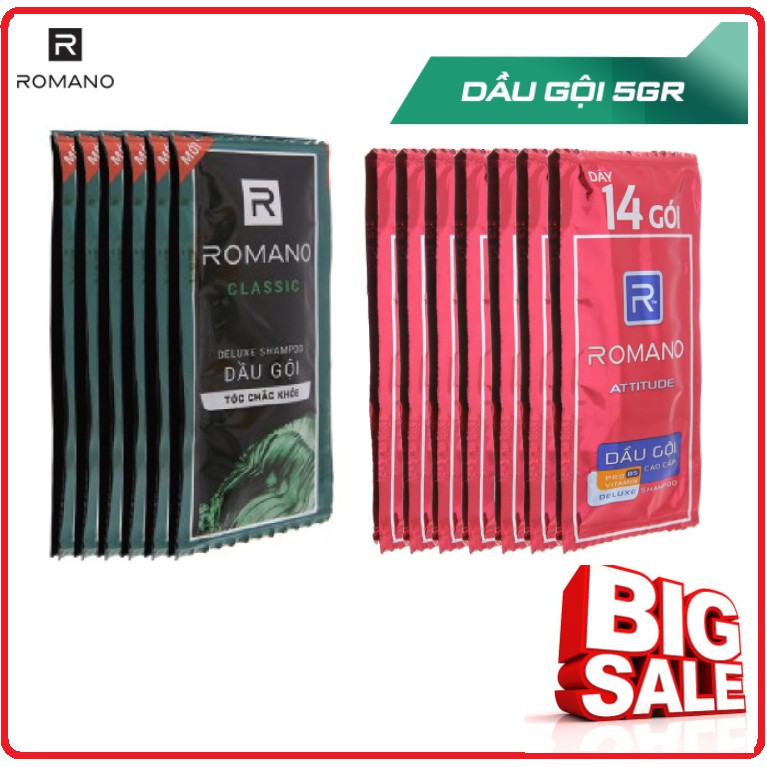 Dầu Gội ROMANO Hương Nước Hoa Dây 5g x 12 Gói