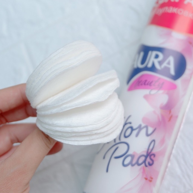 Bông Tẩy Trang Cotton Aura Beauty Cotton Pads 120 +30 Miếng