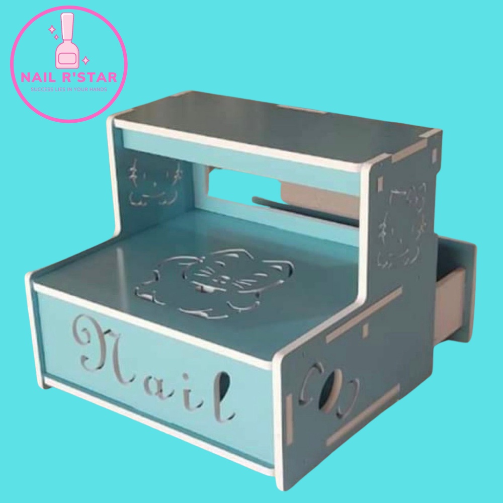 Kệ để chân làm nail chuyên dụng loại TỐT cho dân làm móng CÓ NGĂN KÉO CHỨA ĐỒ đủ 3 màu NAIL R’STAR