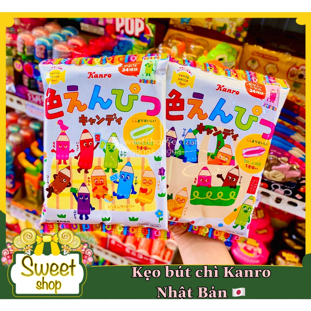 Kẹo hình bút chì Kanro Nhật Bản 80gr