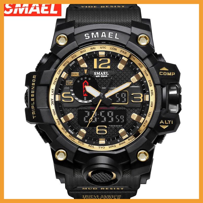 [Free ship - Hàng chính hãng] Đồng hồ đeo tay Nam💓FULL BOX💓 - Đồng hồ thời trang Smael SL1545 chống nước - chống sốc