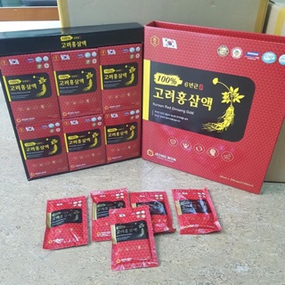 [HÀNG MỚI VỀ] Nước hồng sâm nguyên chất 6 năm tuổi Hàn Quốc, Hộp 30 gói