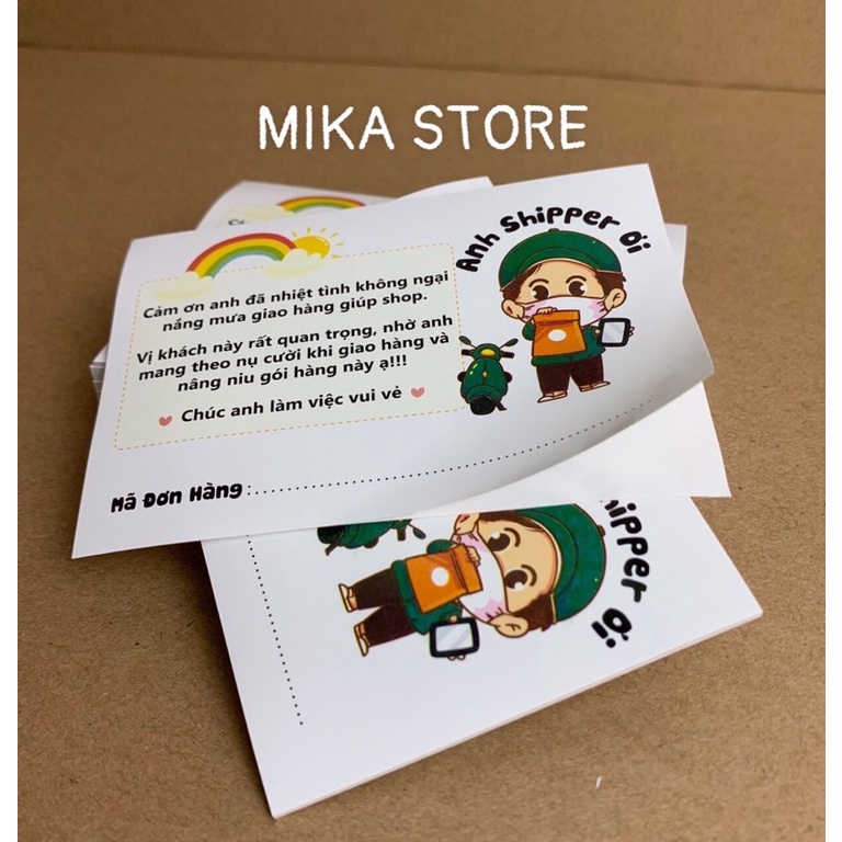 Combo 500 Tem Dán Cảm Ơn Shipper, Tem Ghi Mã Đơn Hàng