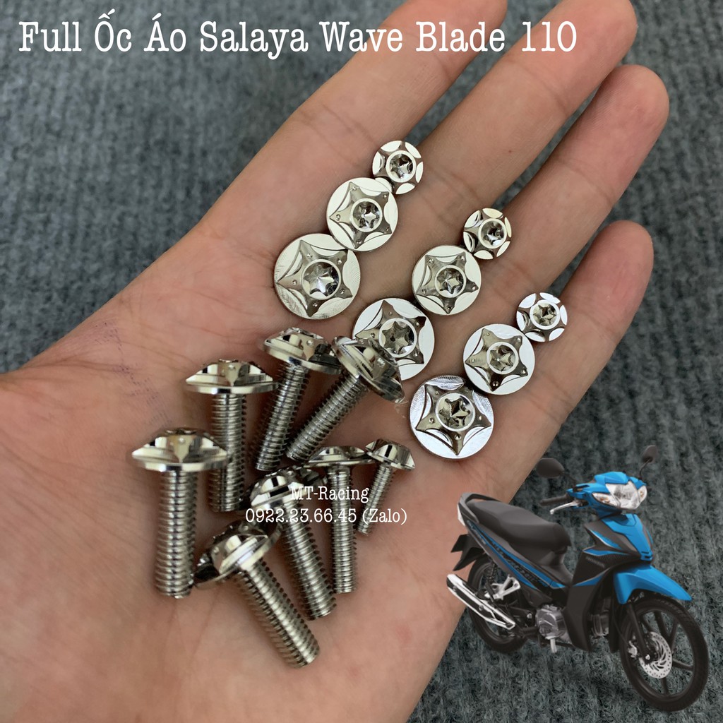 Full Ốc Dàn Áo Salaya Cho Wave Blade Chuẩn Inox 304 Không Gỉ Siêu Sáng