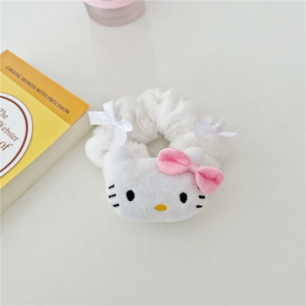 Warm Soft Cute Plush Scrunchie / Girls Sweet Animal Plush Elastic Hair Ties /Korean Style Sweet Plush Large Intestine Hair Tie/ INS Fairy Hair Rope