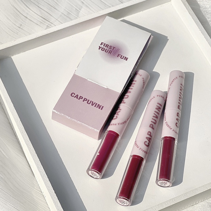 Son Môi Dạng Lỏng Cappuvini 2 Trong 1 Dưỡng Ẩm Lâu Trôi Không Phai Màu