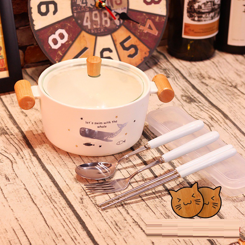Combo bát ăn dặm gốm sứ hình thù ngộ nghĩnh cho bé