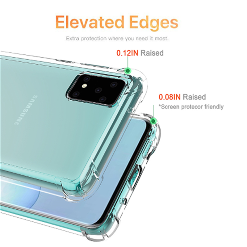 Ốp điện thoại silicone trong suốt chống sốc cho Samsung Galaxy ss S21 S20 Ultra S10 Lite S9 S8 S10E S7 Edge S20+ S10+ S9+ S8+ 5G
