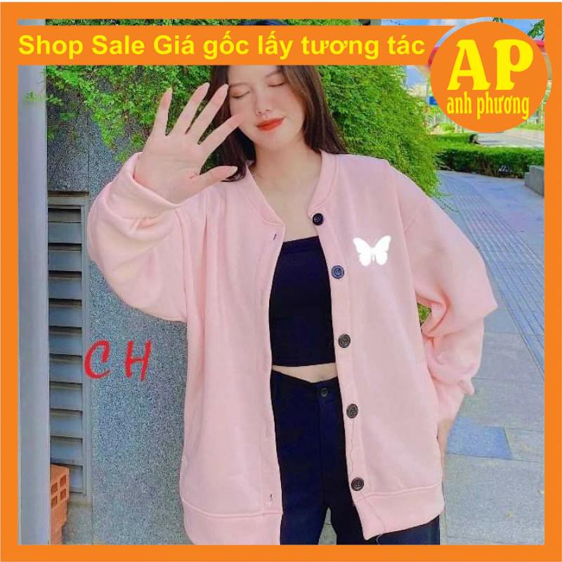 Áo cadigan Bướm phản quang▶chất nỉ bông có cúc và túi 2 bên hông▶nhiều màutrong lót lông nhẹ▶freesize 50kg | BigBuy360 - bigbuy360.vn