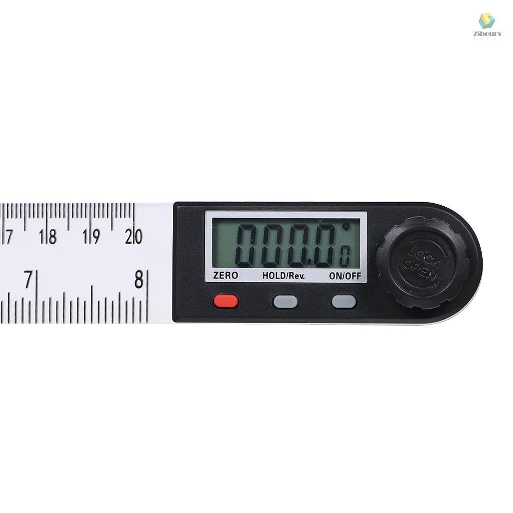Thước Đo Góc Kỹ Thuật Số Đa Năng 0-200mm Có Màn Hình LCD Xoay 360° Thước Đo Điện Tử Chuyên Dụng Tiện Lợi