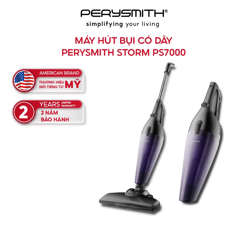 Máy hút bụi cầm tay PerySmith Storm PS7000 (700W) có dây lực hút 10000PA