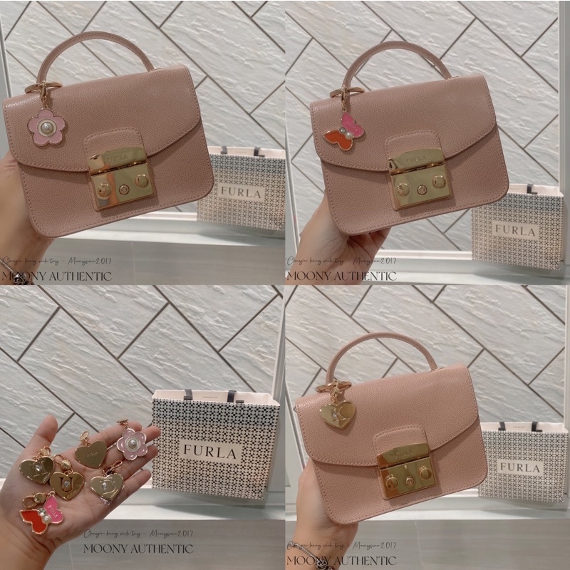 Móc khoá Charm furla auth full phụ kiện mix túi các mẫu