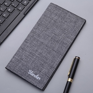 [J & N] Ví Dài Bằng Vải Canvas Siêu Mỏng Thời Trang Đường Phố Trẻ Trung Dành Cho Nam 2021