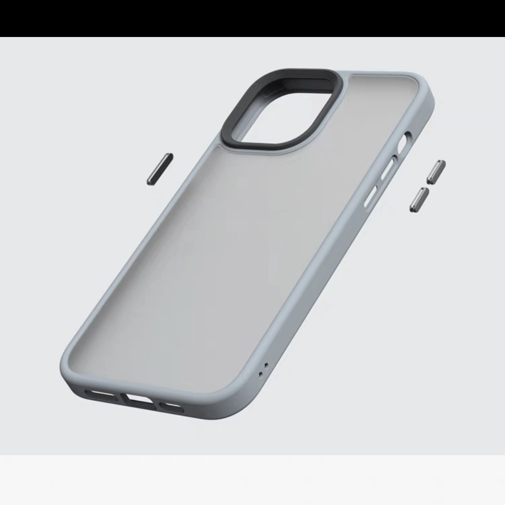 Ốp Điện Thoại PC Cứng Viền TPU Dẻo Màu Nhám Kèm Nút Hợp Kim Nhôm Chống Sốc Cho iPhone 7 Plus 8 X XS MAX XR 11 PRO SE2 SE3
