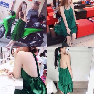 💋💋 Đầm yếm phi lụa na