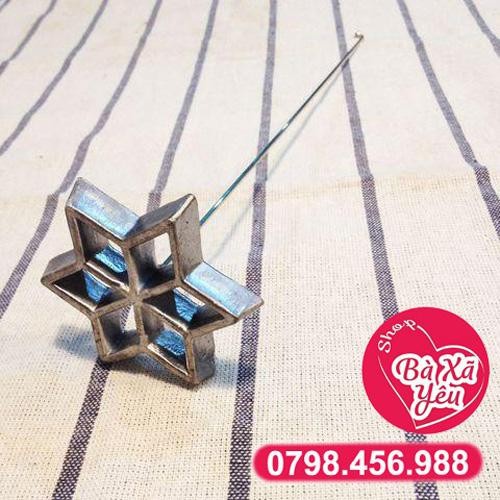 Combo 3 khuôn bánh nhúng loại dày hình sao 6 cánh - BX2861