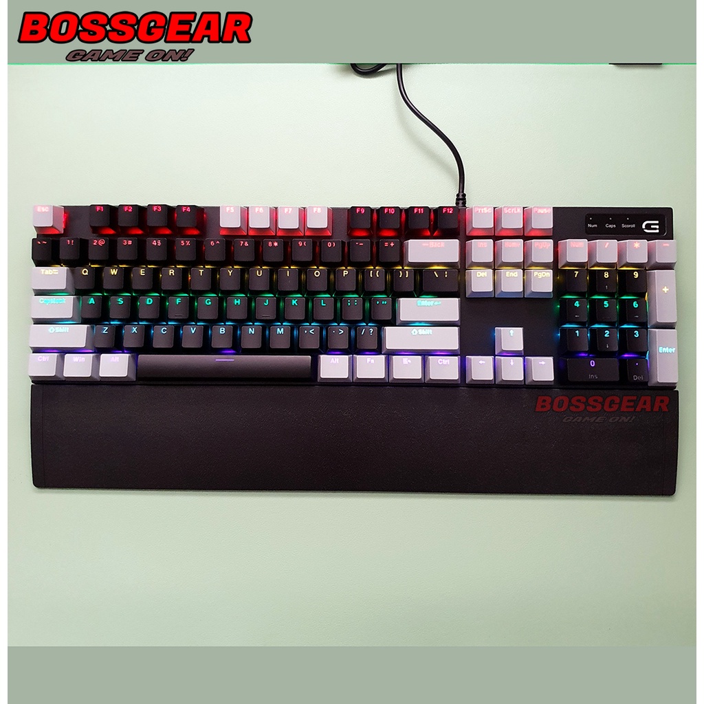 Bàn Phím Cơ Gaming TC-3218 Fullsize LED Rainbow Có kê tay rời Blue Switch