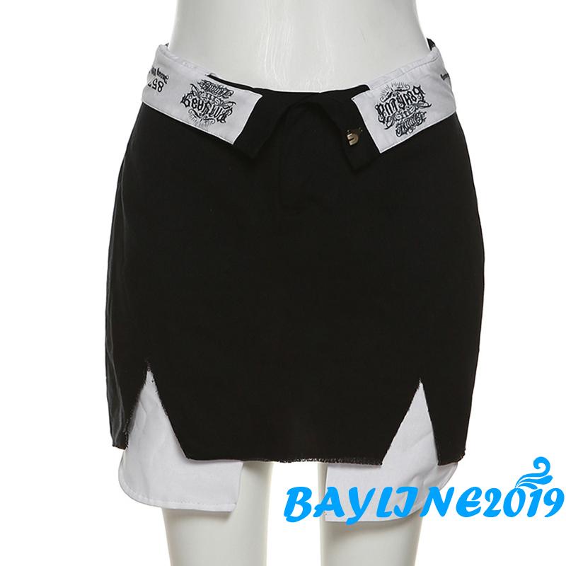 Chân Váy Ngắn Ôm Dáng Lưng Cao Khóa Kéo Bất Đối Xứng Dành Cho Nữ Đi Tiệc Câu Lạc Bộ Đêm