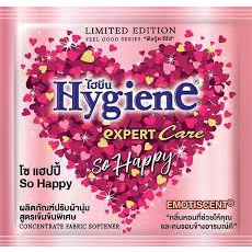Dây Nước xả vải Hygiene So happy (hồng tim) 12 gói x20ml