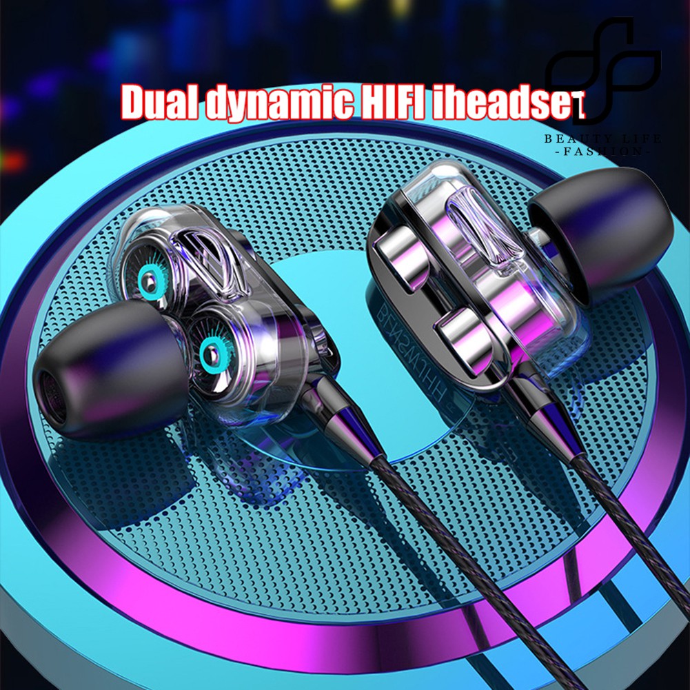 【NEW】Universal In-Ear Heavy Bass Stereo Wired Earphones Sports Headsets with Mic