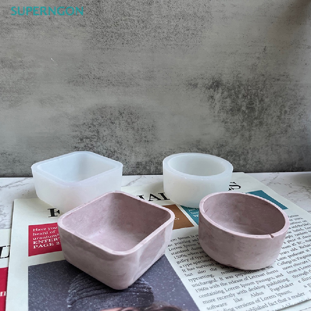 Khuôn Silicone Đổ Xi Măng Làm Chậu Hoa Hình Tròn Trang Trí Nhà Cửa