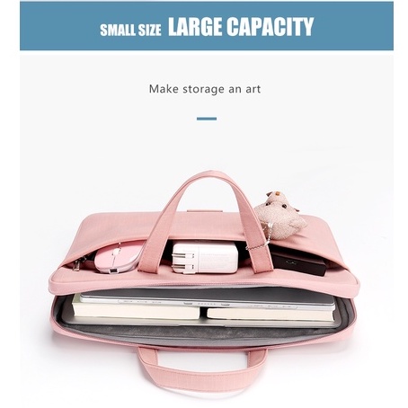 Túi xách chống sốc thời trang cho Laptop, Macbook 13,14,15inch tặng kèm túi đựng phụ kiện và gấu bông
