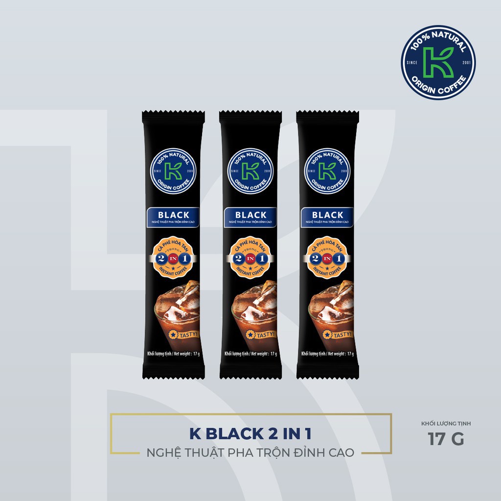 Cà Phê Đen Hòa Tan Thơm Ngon Số 1 Việt Nam K Black 2In1 Thương Hiệu K Coffee 255G | BigBuy360 - bigbuy360.vn