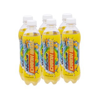 Lốc 6 chai Nước ngọt có ga Revive Chanh muối chai 390 ml