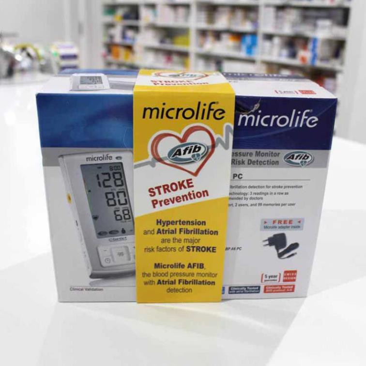 Máy đo huyết áp bắp tay Microlife BP A6 Basic - Công Nghệ Thụy Sĩ, Bảo Hành 5 Năm