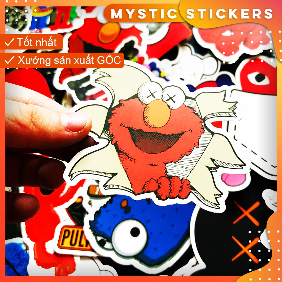 [SESAME STREET] 70 Sticker chống nước/ trang trí, set mix ,dán xe laptop mũ bảo hiểm vali...