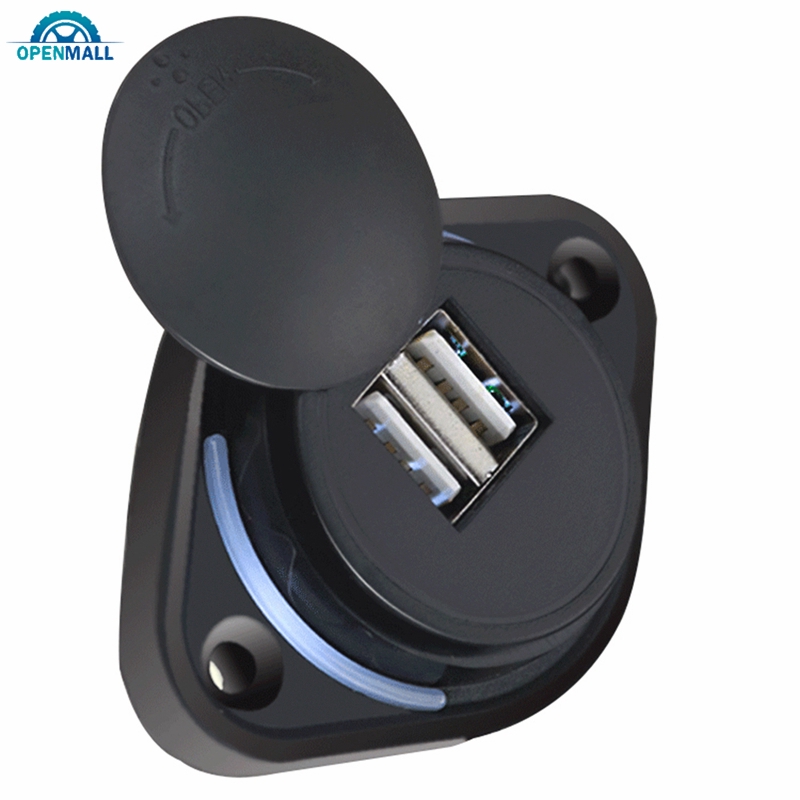 Tẩu sạc xe hơi/mô tô/tàu thuyền/xe buýt 2 cổng USB 3.1A 12-24V