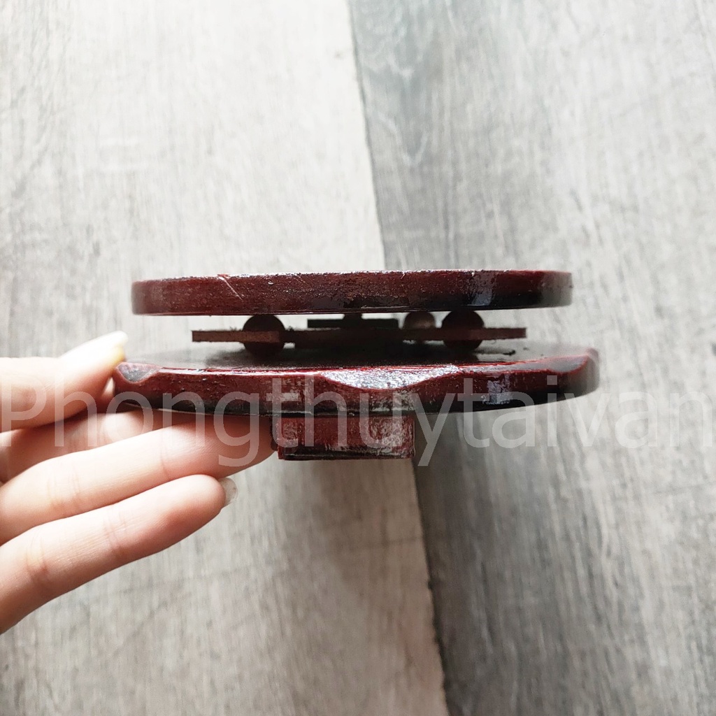 Đế gỗ kê tròn XOAY_video từ 20cm-40cm