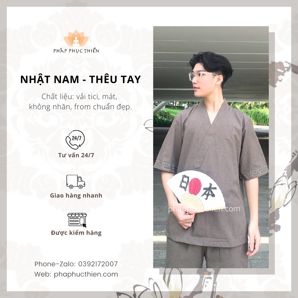 Đồ Lam Đi Chùa Nam, Nhật Nam Thêu Tay Áo