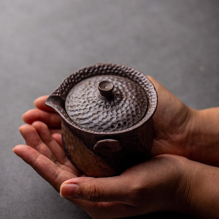 Phong Cách Nhật Bản Vàng Ấm Trà Lấy Nồi Tách Trà Retro Sản Xuất Trà Cũ Bùn Đá Gốm Handmade Đồ Đá Kung Fu