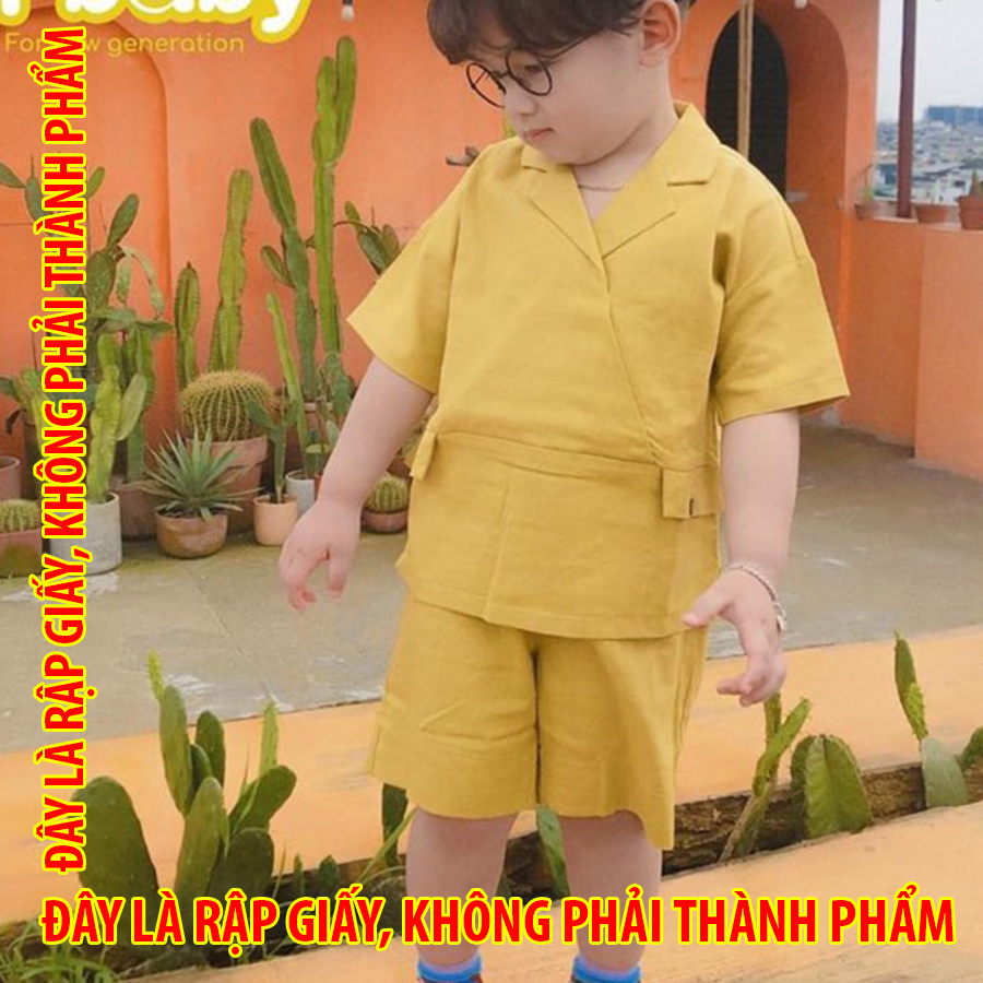 Rập giấy KR068 - Set cổ giả vest đắp chéo FBaby