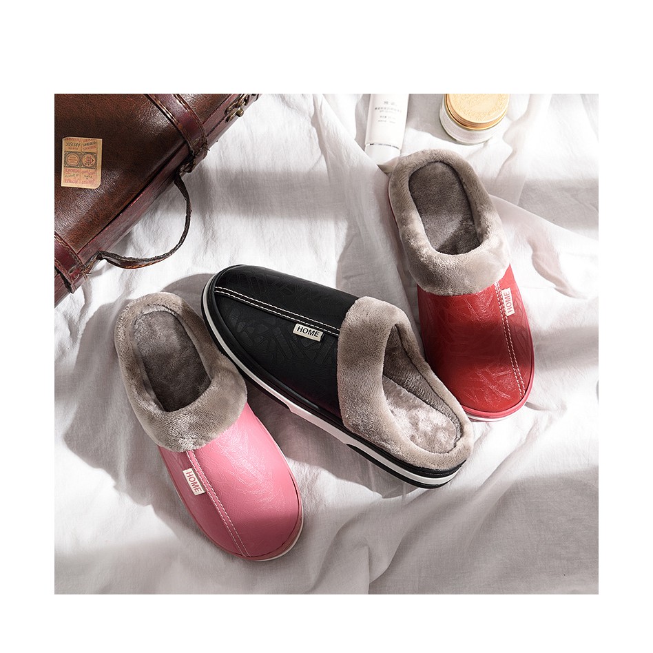 Dép Bông Ulzang Phối Da Homie