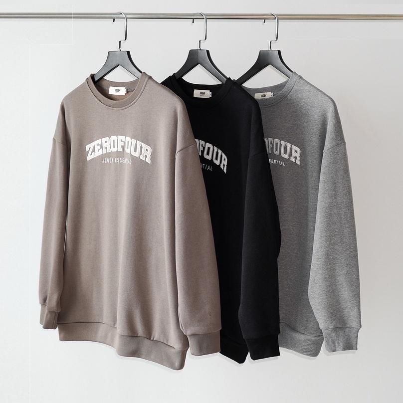 Áo Sweater JOG04 - chất liệu thun nỉ 100% cotton , phong cách Unisex ( hình thêu ZEROFOUR ) | BigBuy360 - bigbuy360.vn