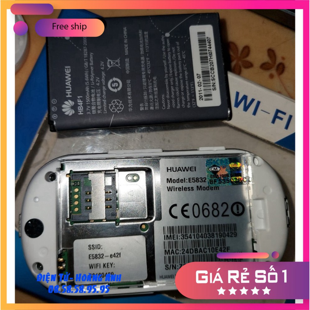 Bộ phát wifi từ sim 3G/4G Huawei E5832