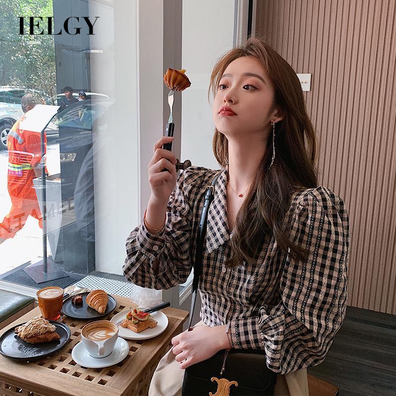 Áo Sơ Mi Tay Dài Dáng Ngắn Họa Tiết Kẻ Sọc Phong Cách Cổ Điển Thời Trang Cho Nữ