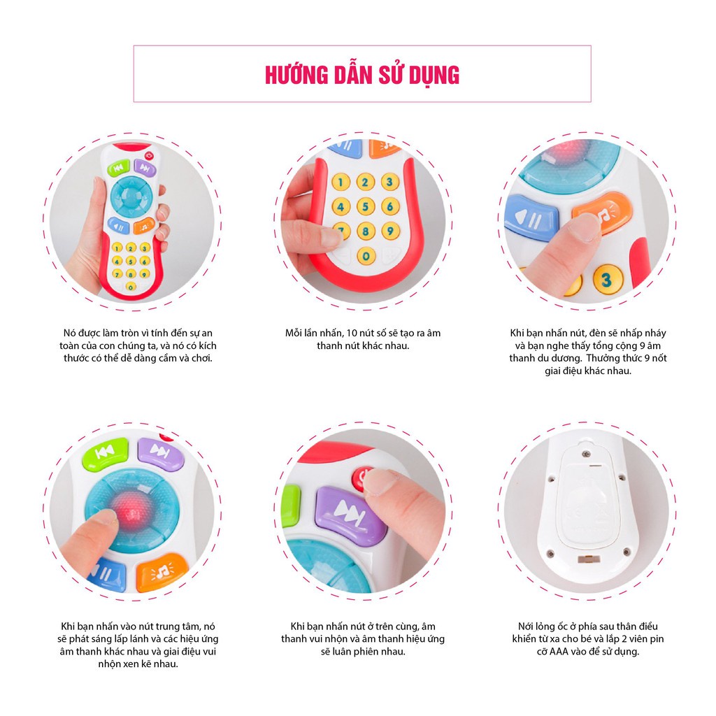 Điều khiển từ xa có đèn nhạc vui nhộn Winfun 0723