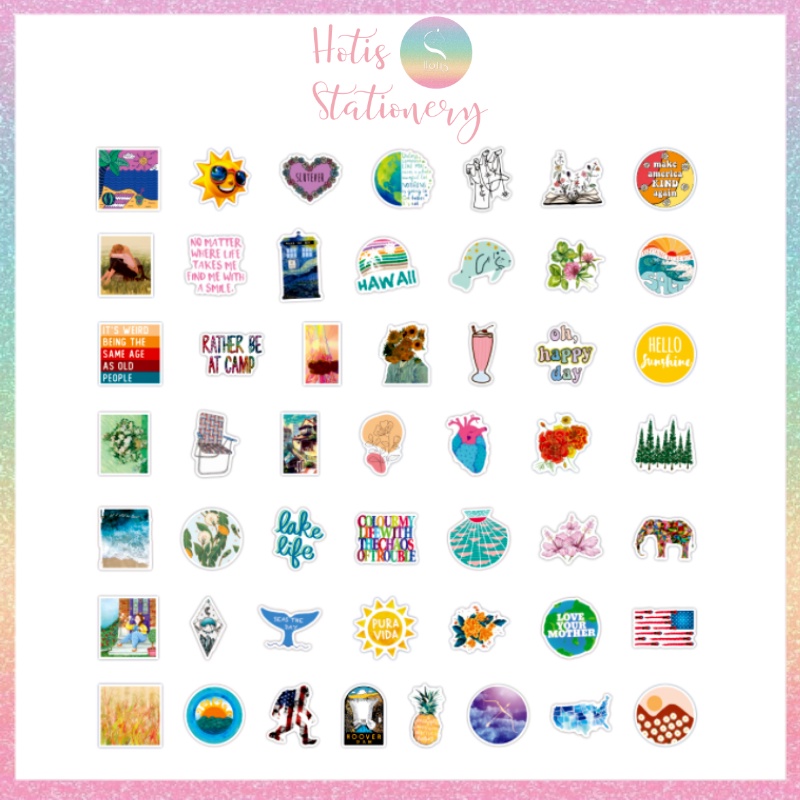 [HOTIS] [TÁCH SET] Set 200 STICKER INSTAGRAM cỡ lớn, nhãn dán cán màng PVC không thấm nước, dán được nhiều lần SK030