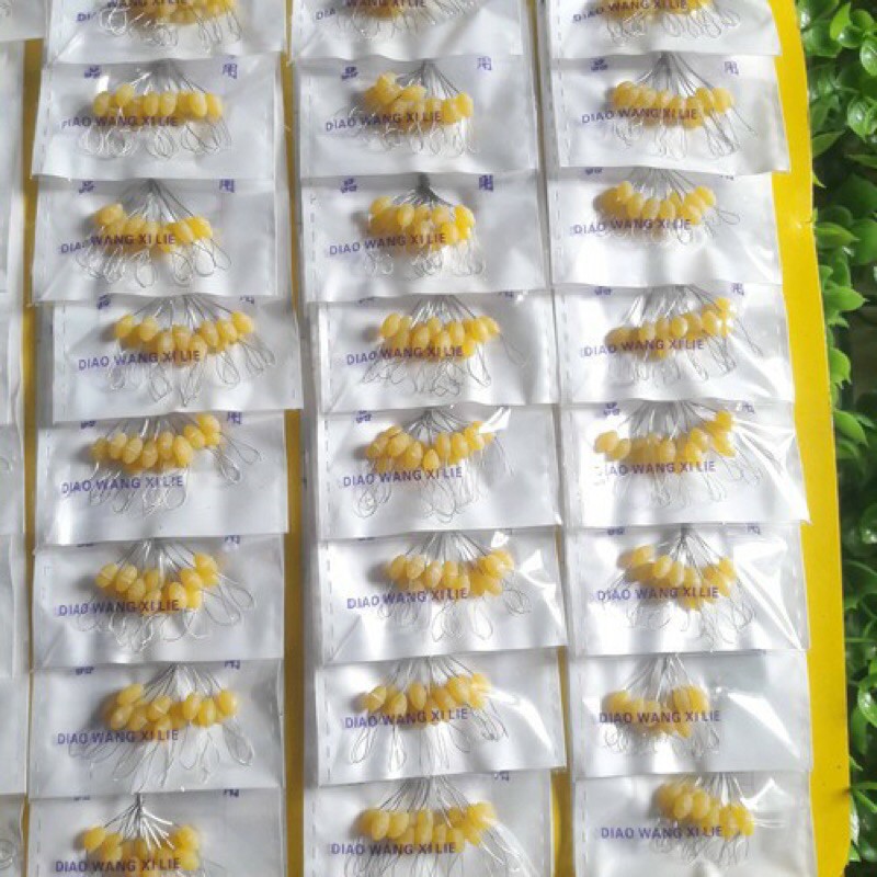 Combo 5 vỉ hạt chặn phao loại 20 hạt