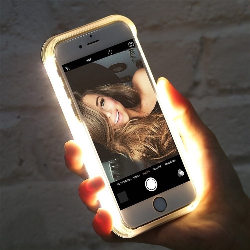 Ốp Lưng Đèn Led Phát Sáng Hỗ Trợ Chụp Ảnh Selfie Cho Iphone