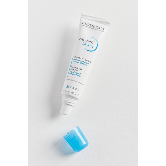 Dưỡng môi khô nứt nẻ, tổn thương Bioderma Atoderm Levres Baume - 15ml
