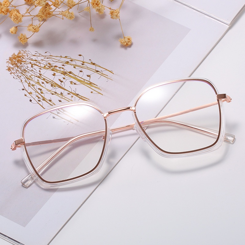 Mắt Kính TR90 Gọng Kim Loại Chống Cận Thị Dành Cho Nam Và Nữ