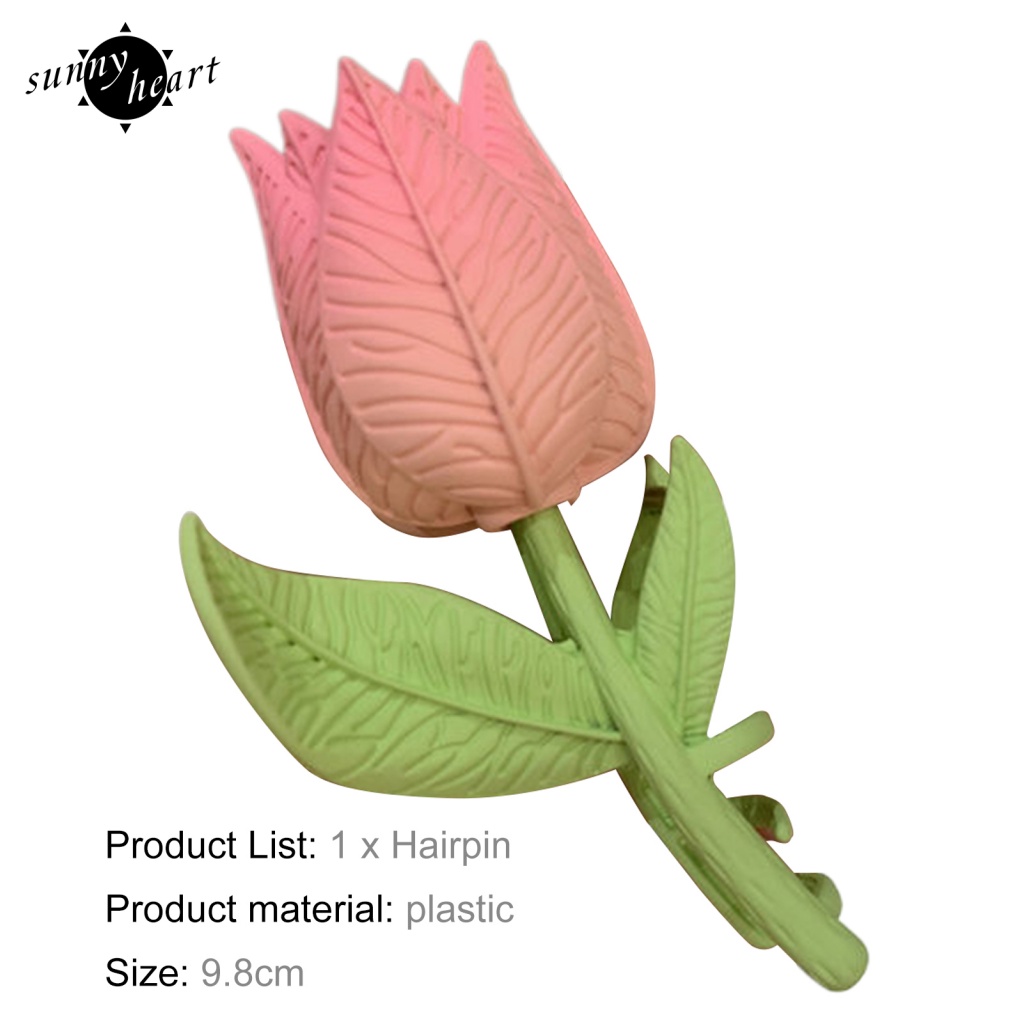 Kẹp Tóc Hình Hoa Tulip Bằng Nhựa Đa Năng Thời Trang Cho Nữ