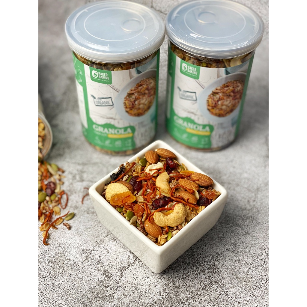 Granola ăn kiêng gạo lựt đông trùng - giảm cân, ăn kiêng eatclean Baker Baking