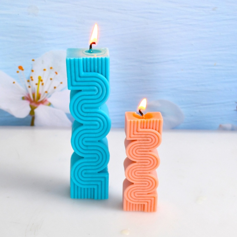 Khuôn Làm Nến Bằng Silicone Hình Lượn Sóng DIY